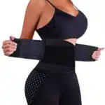 waist trainer belt slimming body shaper black