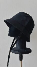 Black Removable Clips Bucket Hats Plain - Image 2